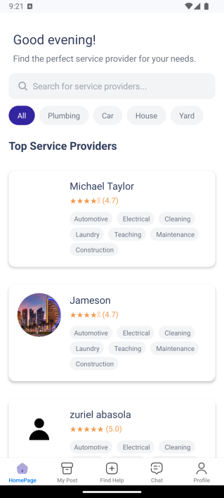 OneClick Client Home