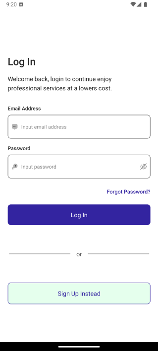 Login Screen